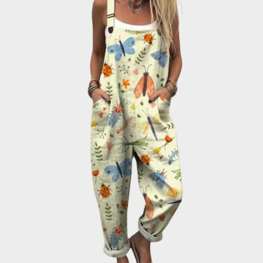 Clara™ Comfortable Printed Overalls