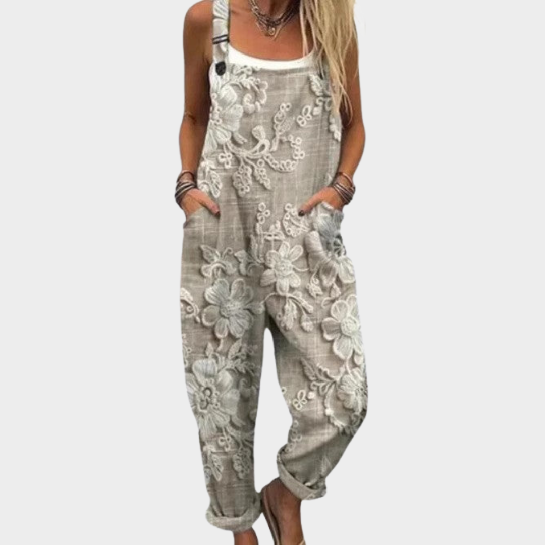 Elise™ Comfortable Printed Overalls