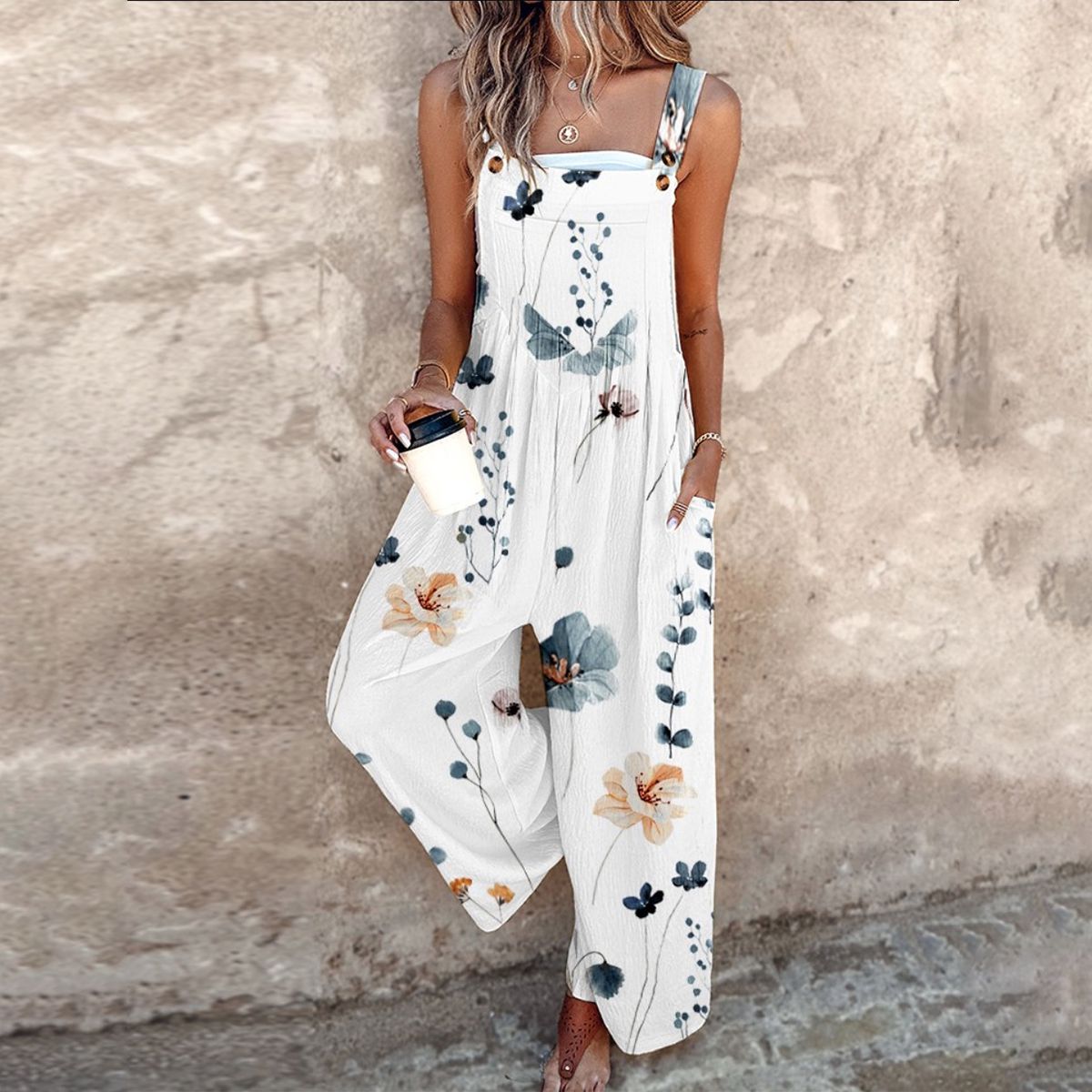 Clara™ Comfortable Printed Overalls