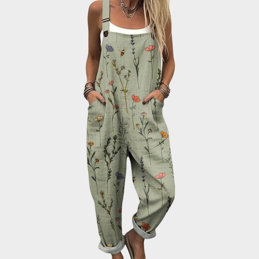 Clara™ Comfortable Printed Overalls