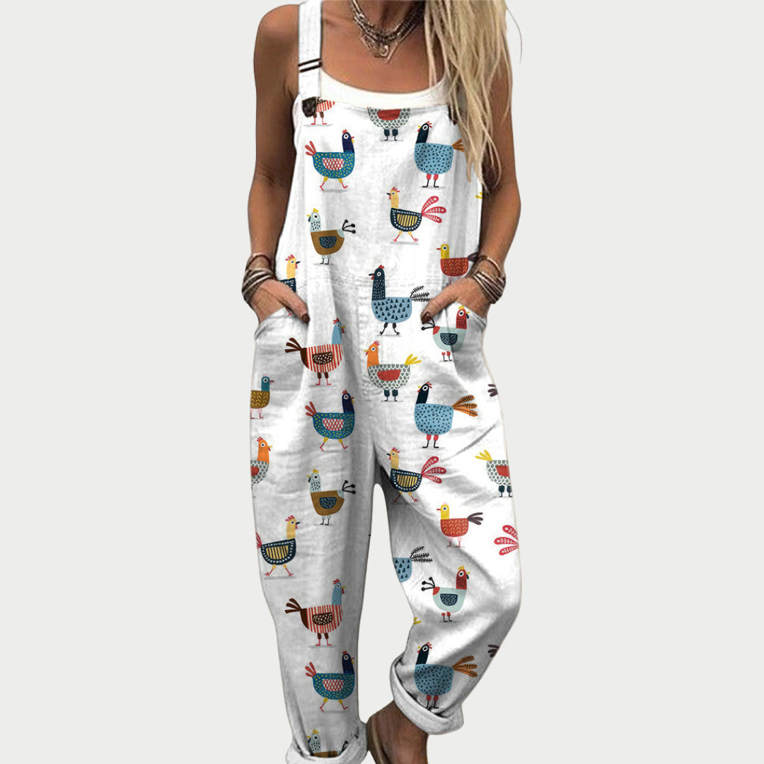 Clara™ Comfortable Printed Overalls