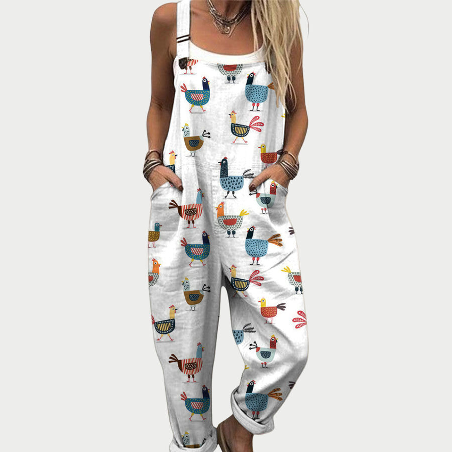 Clara™ Comfortable Printed Overalls