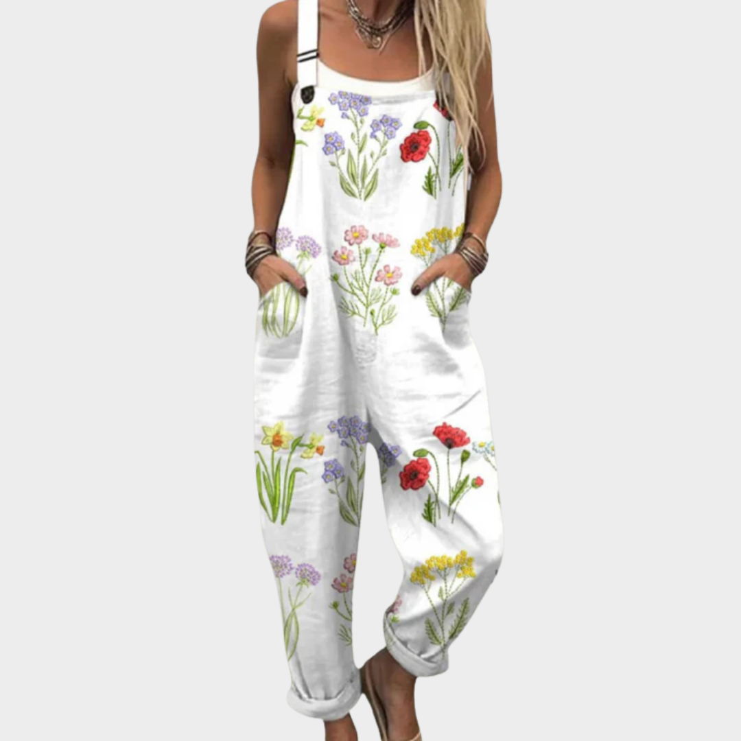 Elise™ Comfortable Printed Overalls