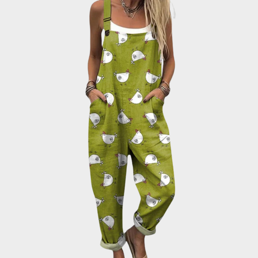Clara™ Comfortable Printed Overalls
