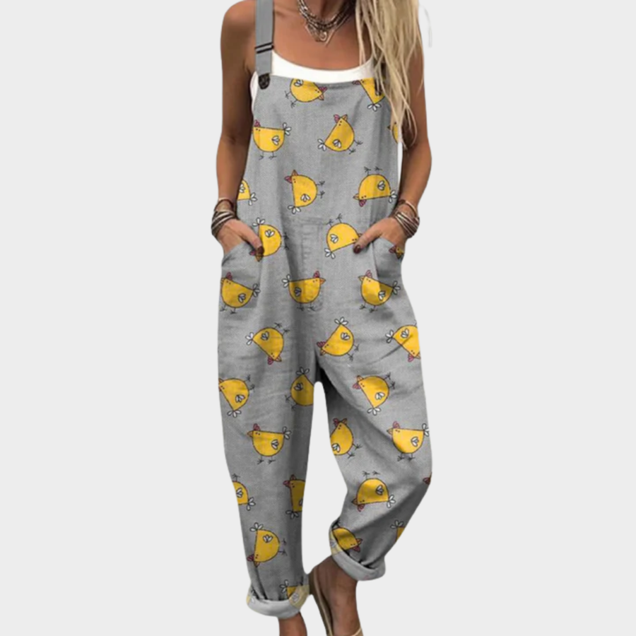 Clara™ Comfortable Printed Overalls