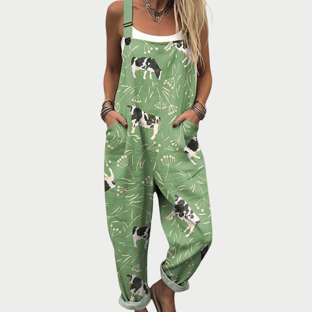 Elise™ Comfortable Printed Overalls