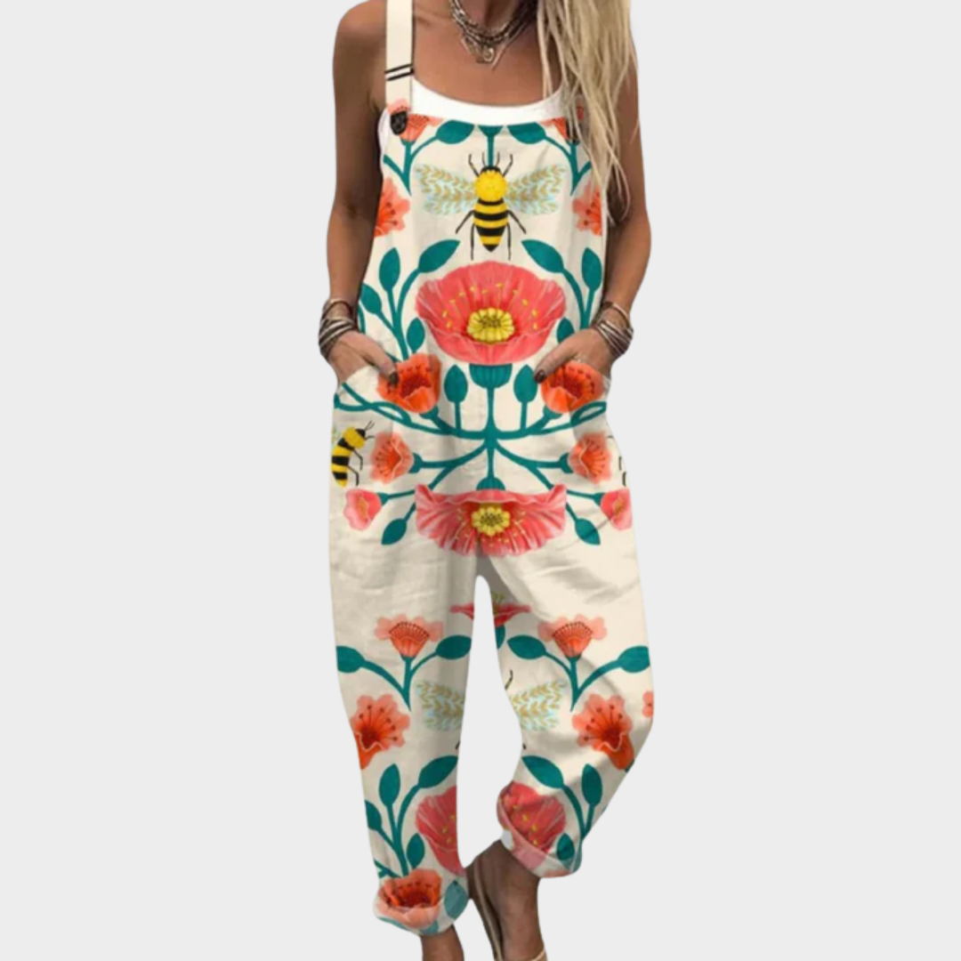 Elise™ Comfortable Printed Overalls