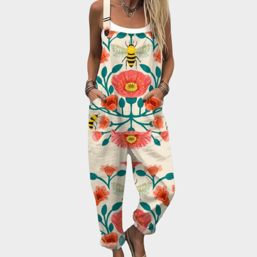 Elise™ Comfortable Printed Overalls