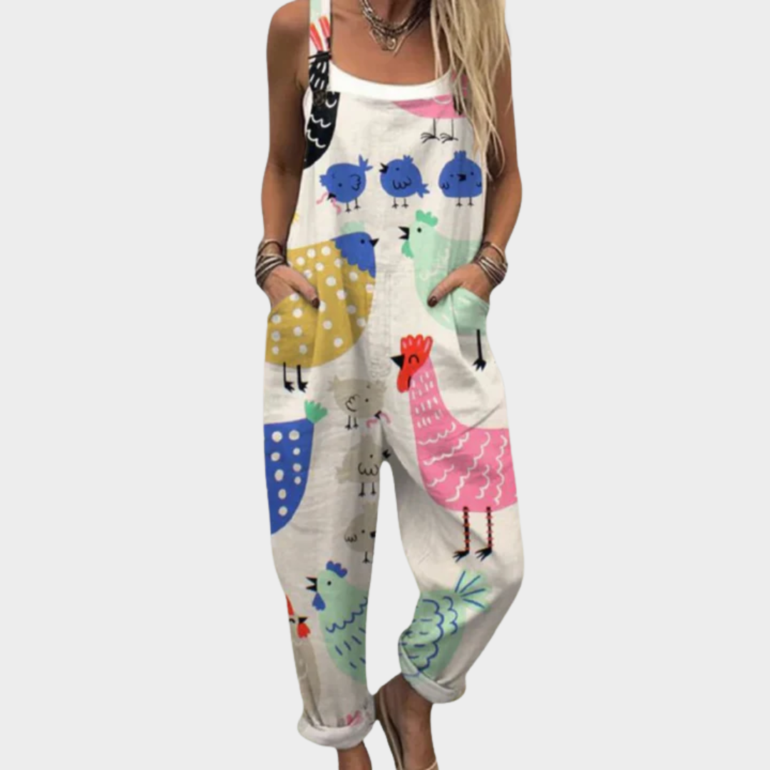 Clara™ Comfortable Printed Overalls