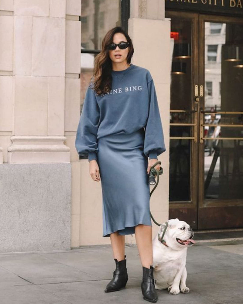Celeste | Elegant Satin Midi Skirt
