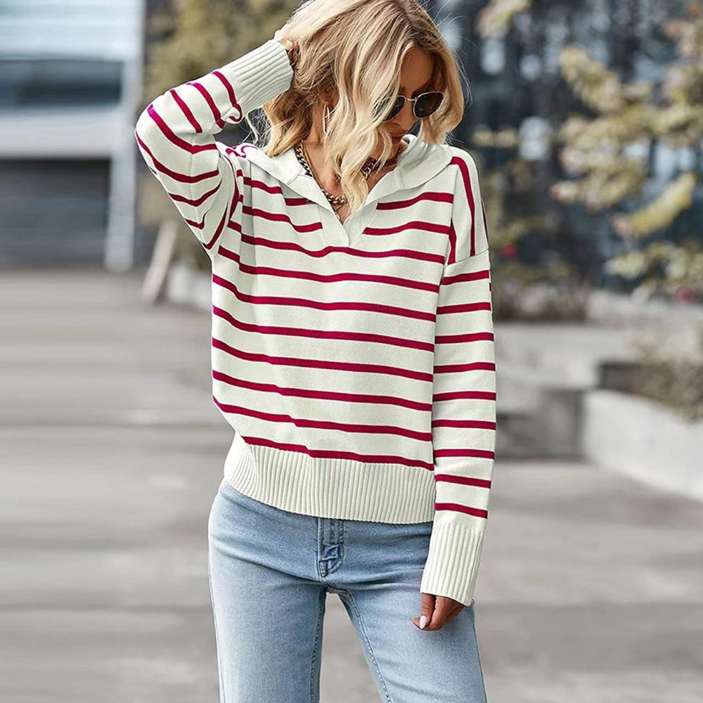 SHIPRAH™ - Casual Basic Long Sleeve V-Neck Top